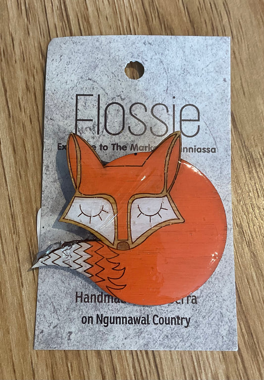 *Brooch Hand Painted Fox