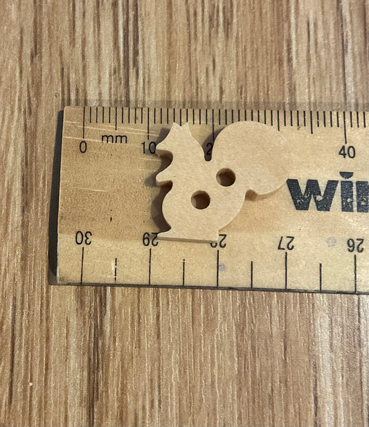 *Loose Buttons - Wooden Squirrel