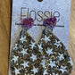 *Earrings Gold Glitter Star Dangles