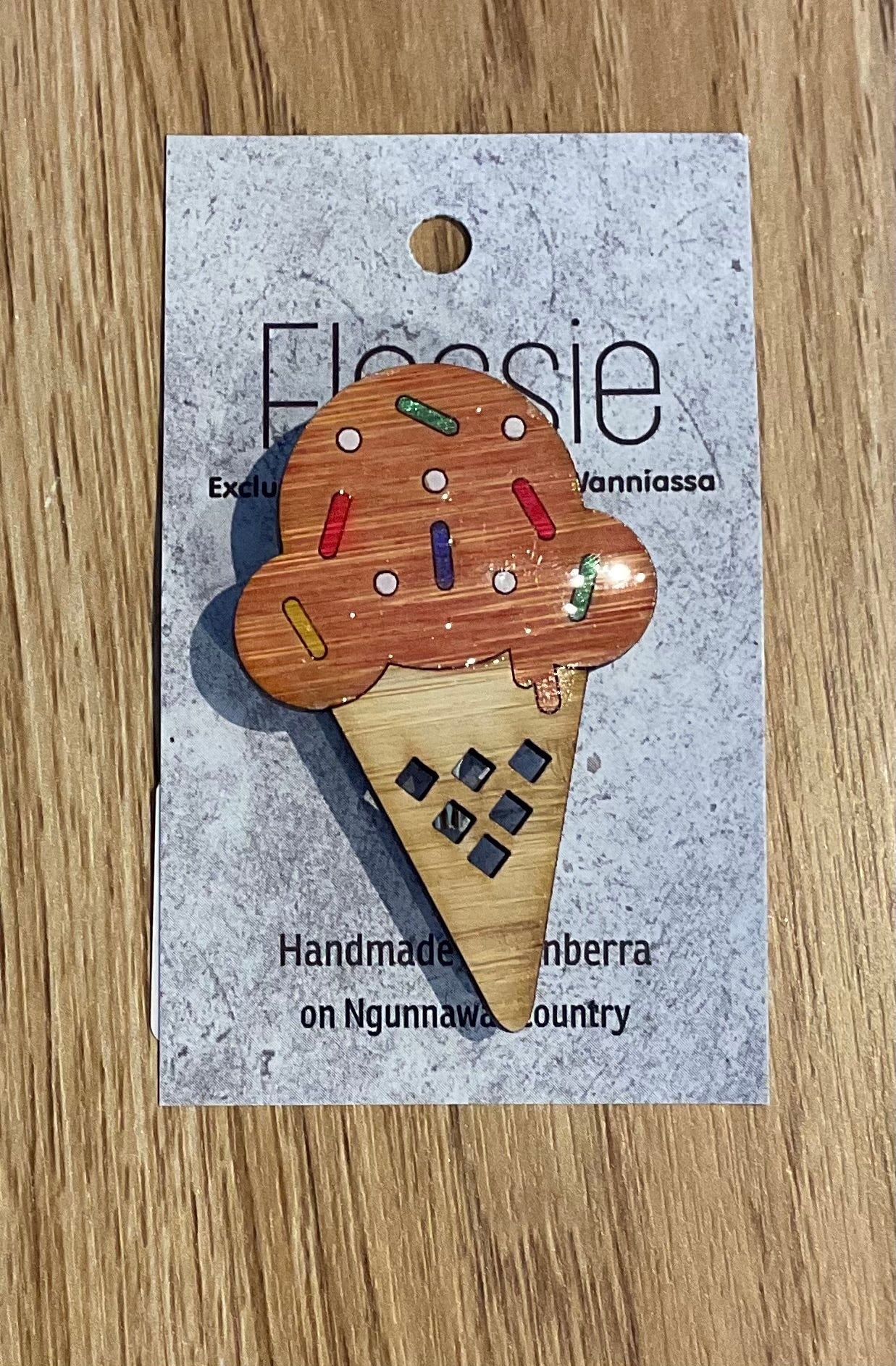 *Brooch Hand Painted Ice Cream