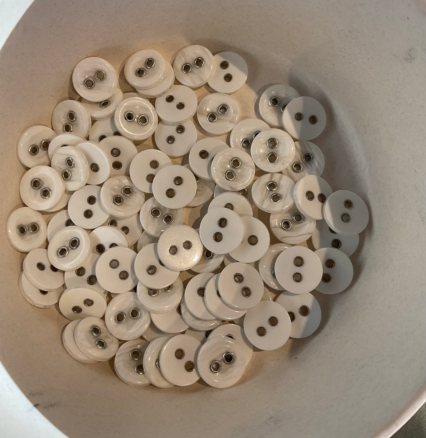 *Loose Buttons - White Acrylic