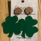 *Earrings Acrylic Four Leaf Clover Dangles