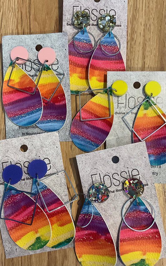 *Earrings Rainbow Happiness Dangles