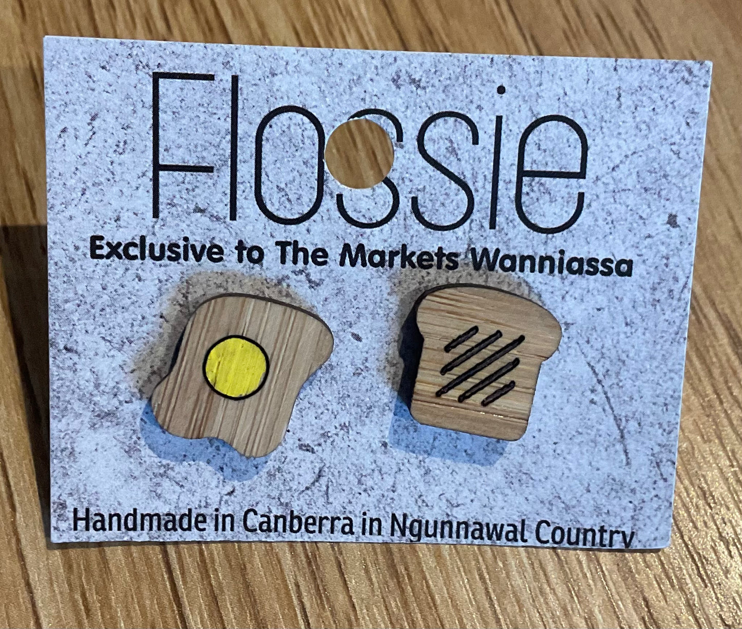 *Earrings Eggs & Toast Studs