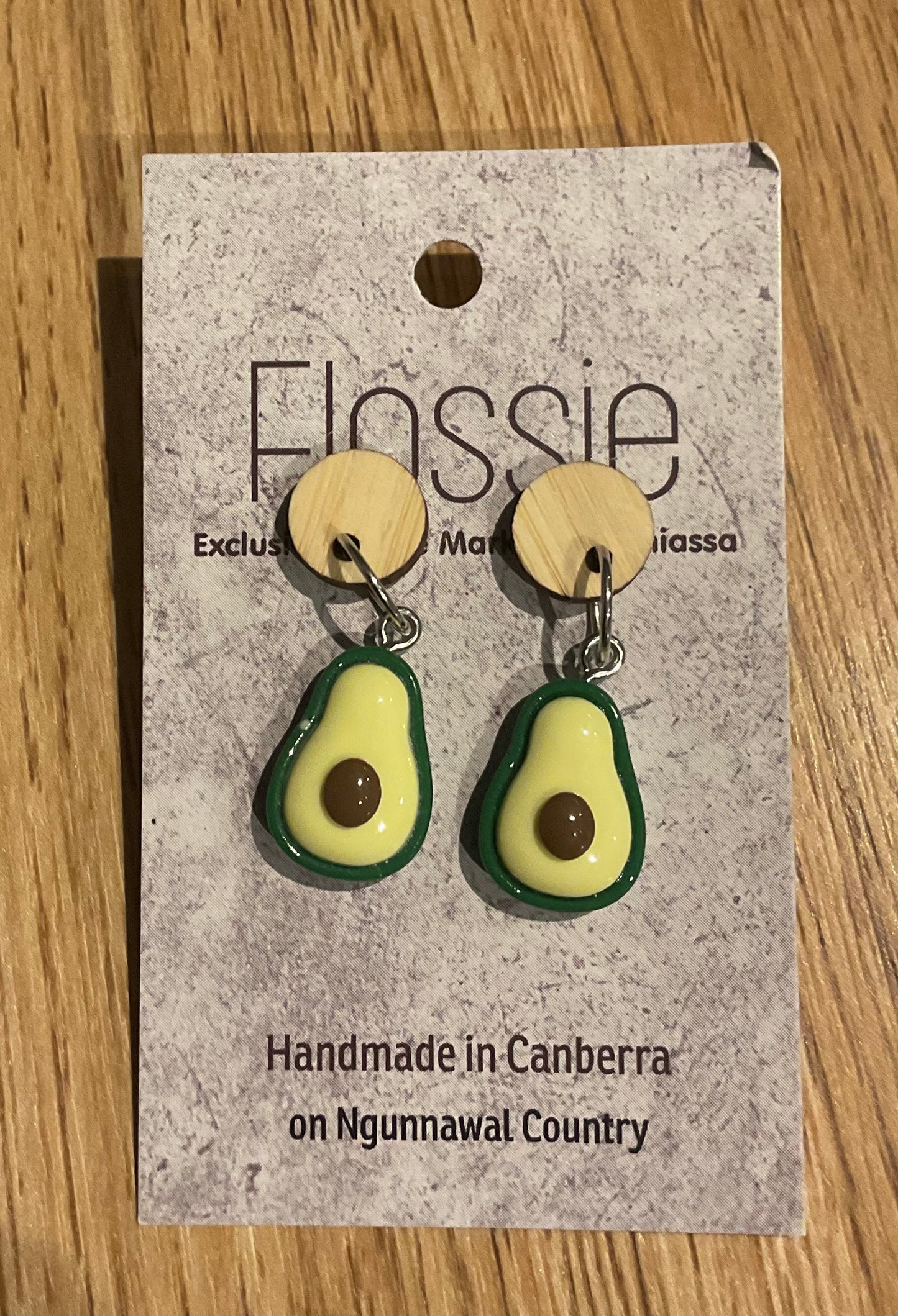 *Earrings Avocado Dangles