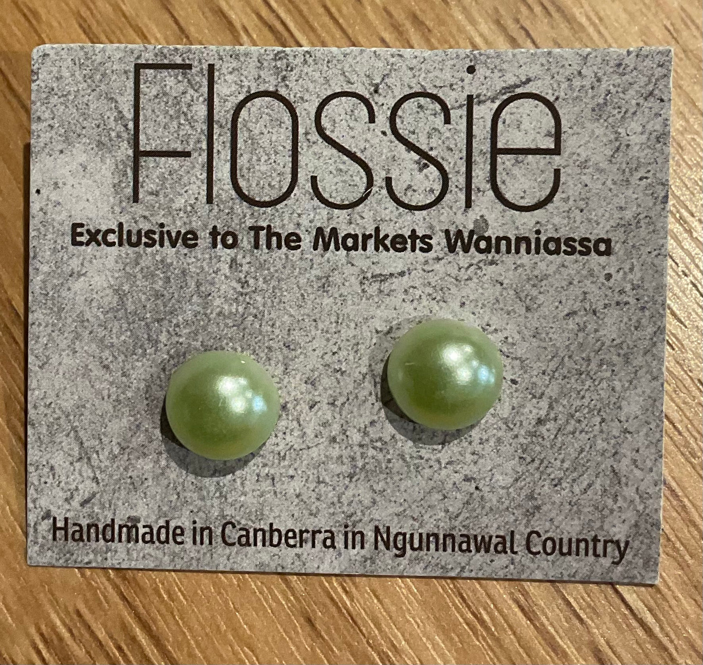 *Earrings Pale Green Small Studs