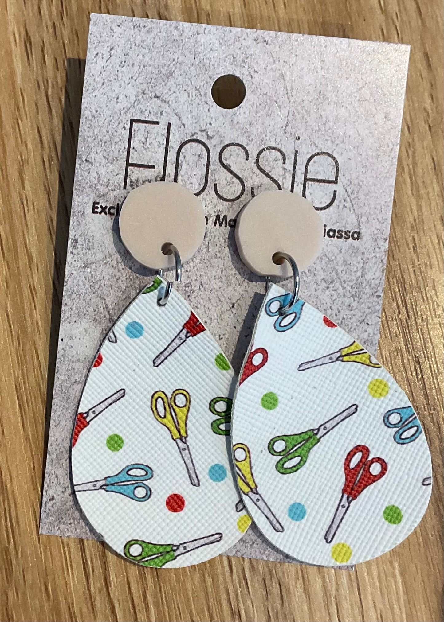*Earrings Scissors Dangles