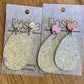 *Earrings White Glitter Dangles