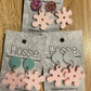 *Earrings Acrylic Baby Pink Flower Dangles