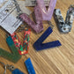*Keychain Resin Letter V