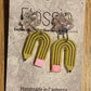 *Earrings Acrylic Hand Painted Pencils Dangles