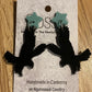 *Earrings Acrylic Black Eagle Dangles