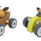 Wooden Koala & Kangaroo Wheelie Car