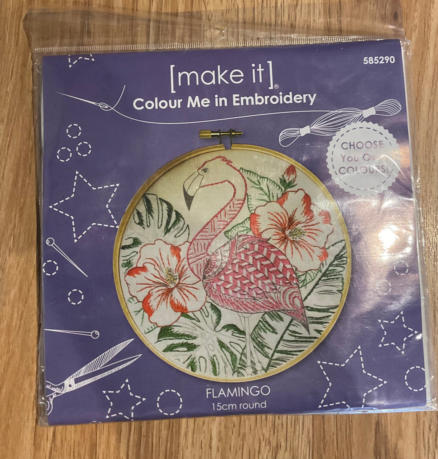 *Make It Flamingo Embroidery Kit