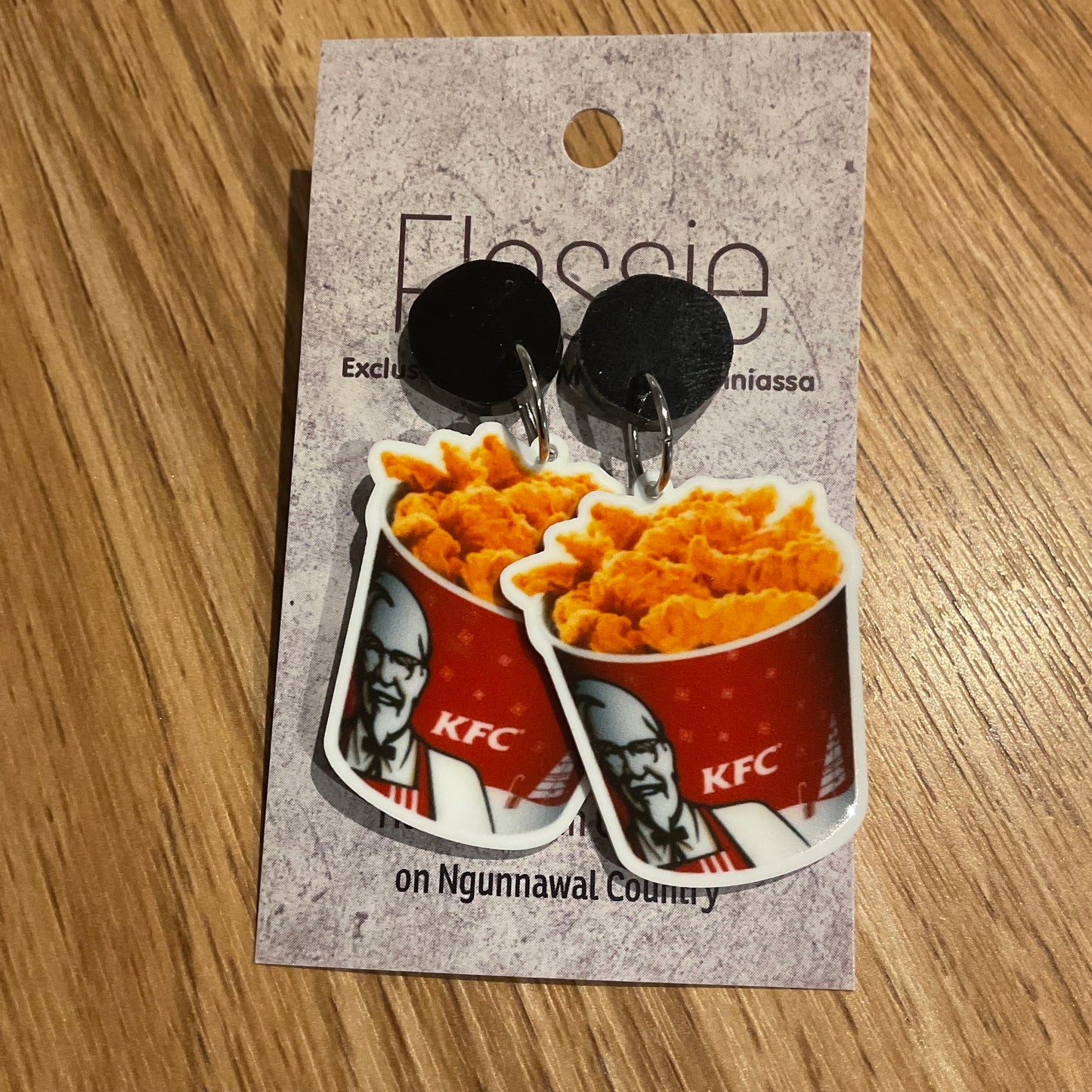 *Earrings Fried Chicken Dangles