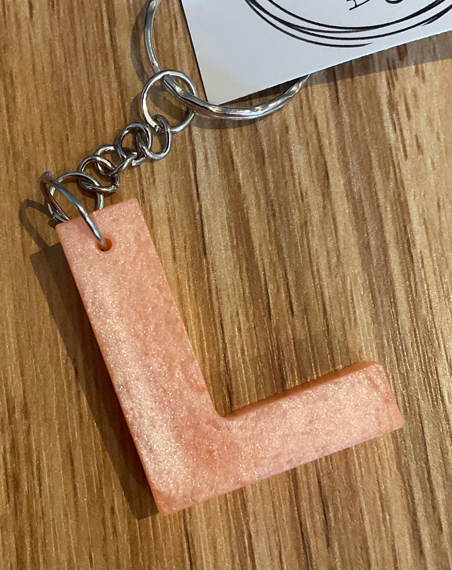 *Keychain Resin Letter L
