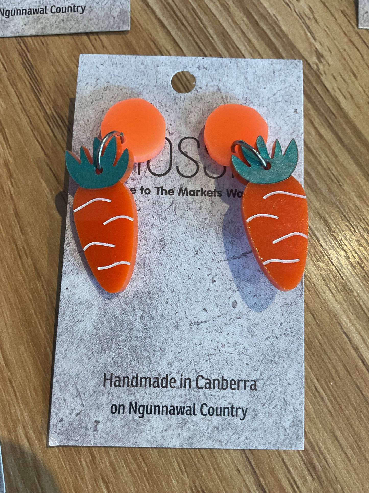 *Earrings Carrot Dangles