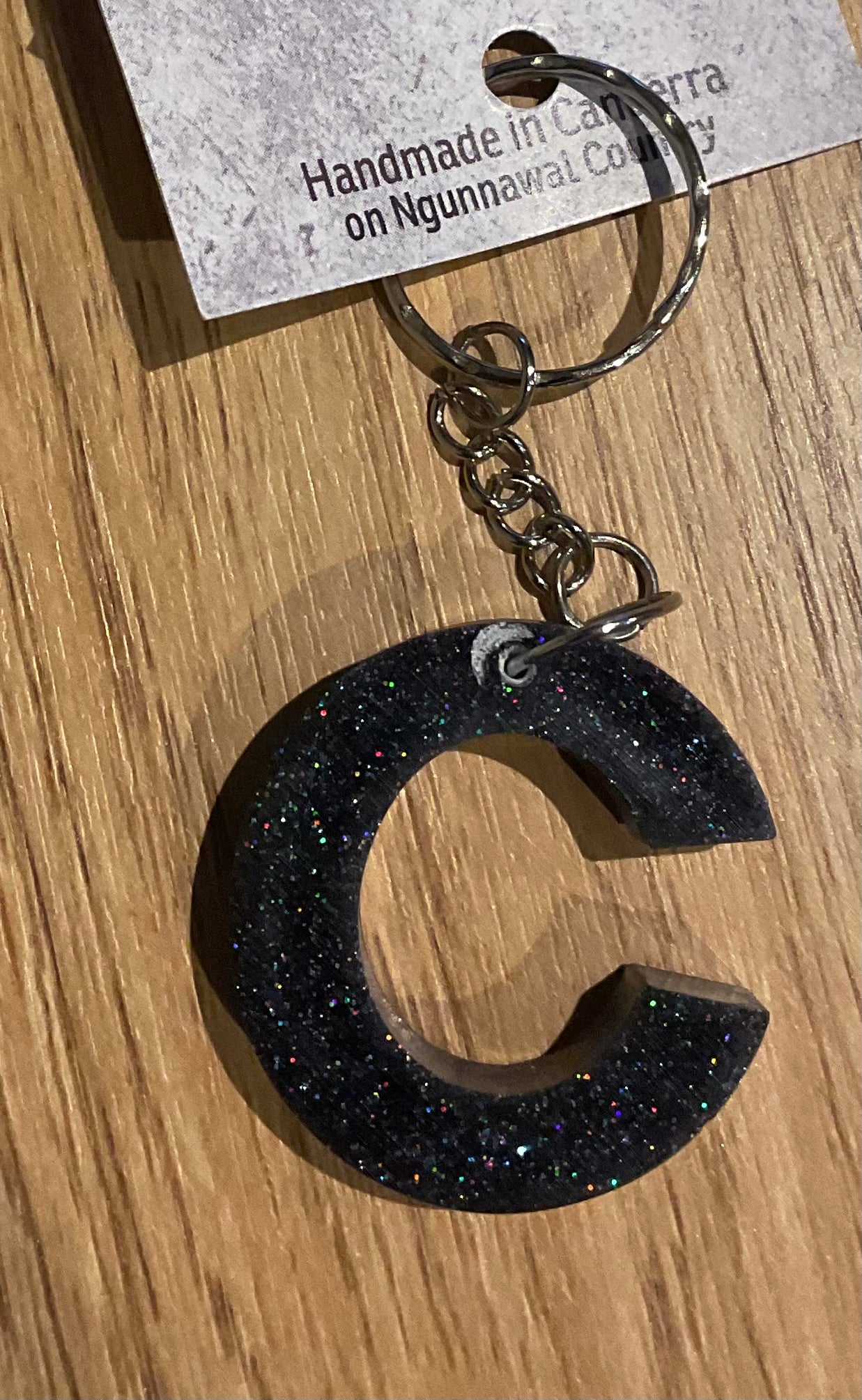 *Keychain Resin Letter C
