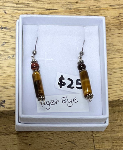 Beaded Stone Earrings Various