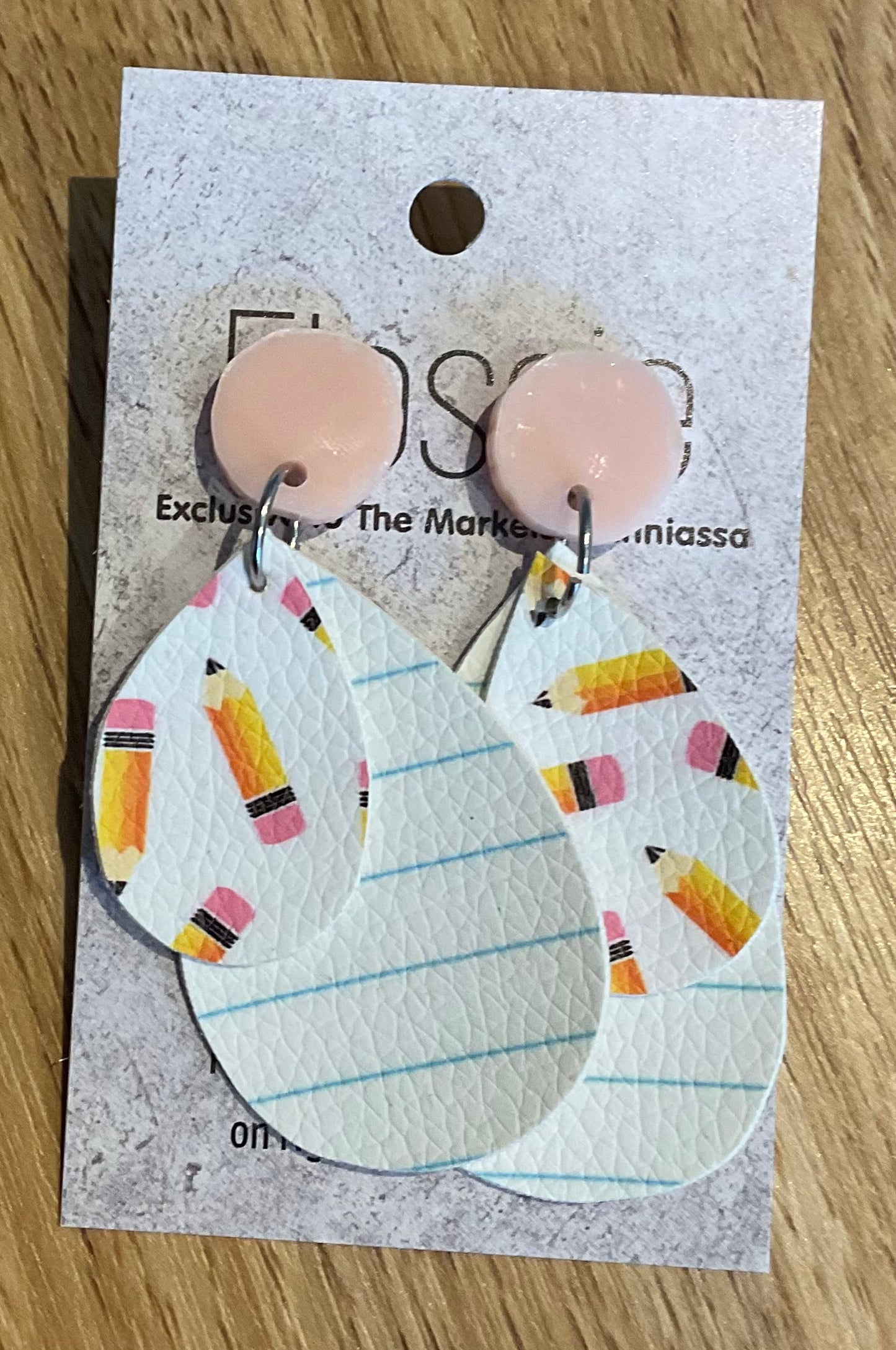*Earrings Pencil & Paper Dangles