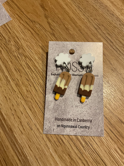 *Earrings Chocolate Ice Cream Dangles