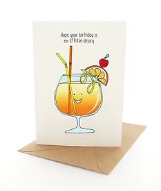 Greeting Card Punny Straws