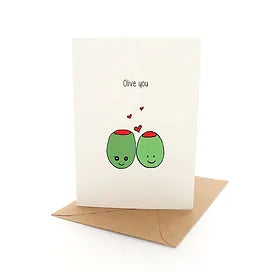 Greeting Card Punny Olives