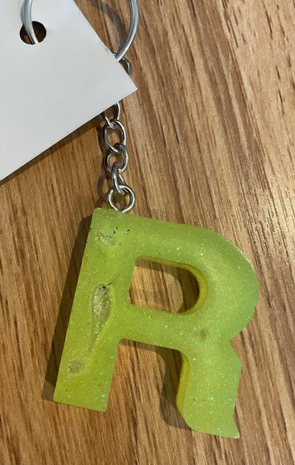 *Keychain Resin Letter R