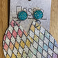 *Earrings Diamond Pastel Glitter Dangles