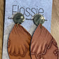 *Earrings Embossed Faux Leather Dangles