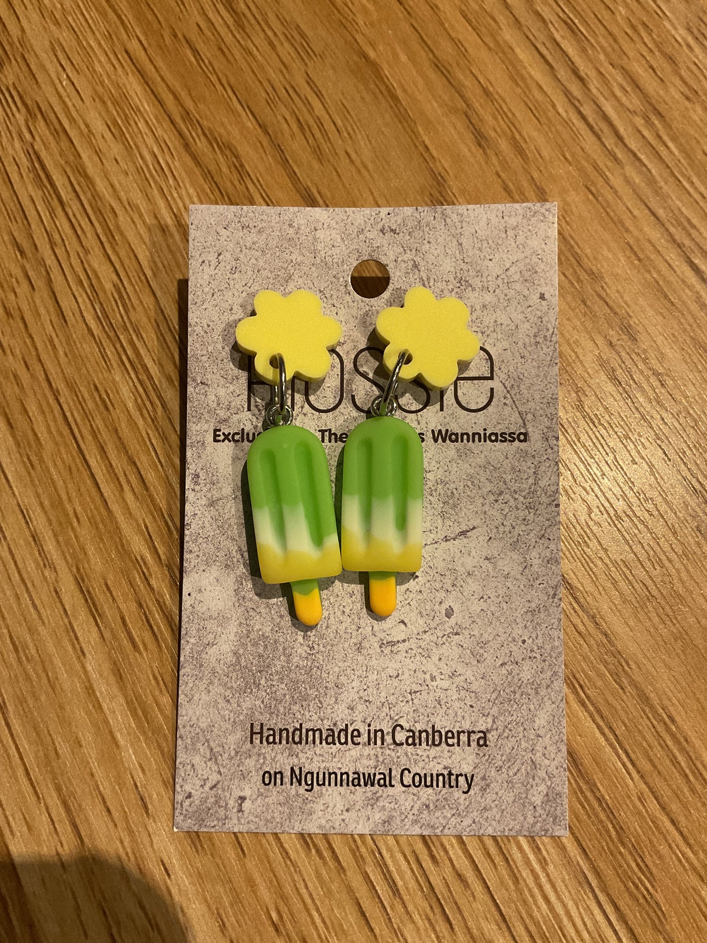 *Earrings Lime Ice Cream Dangles