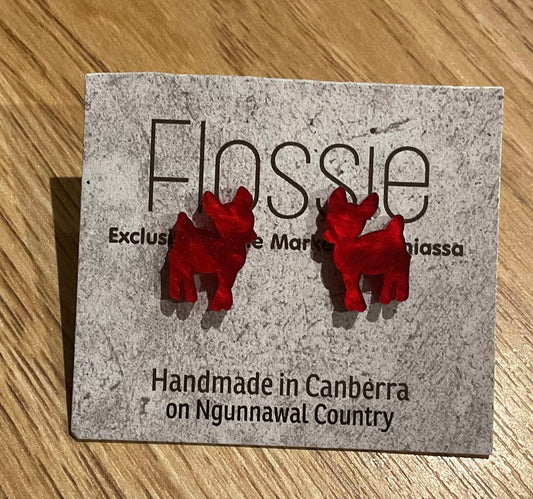 *Earrings Red Deer Studs