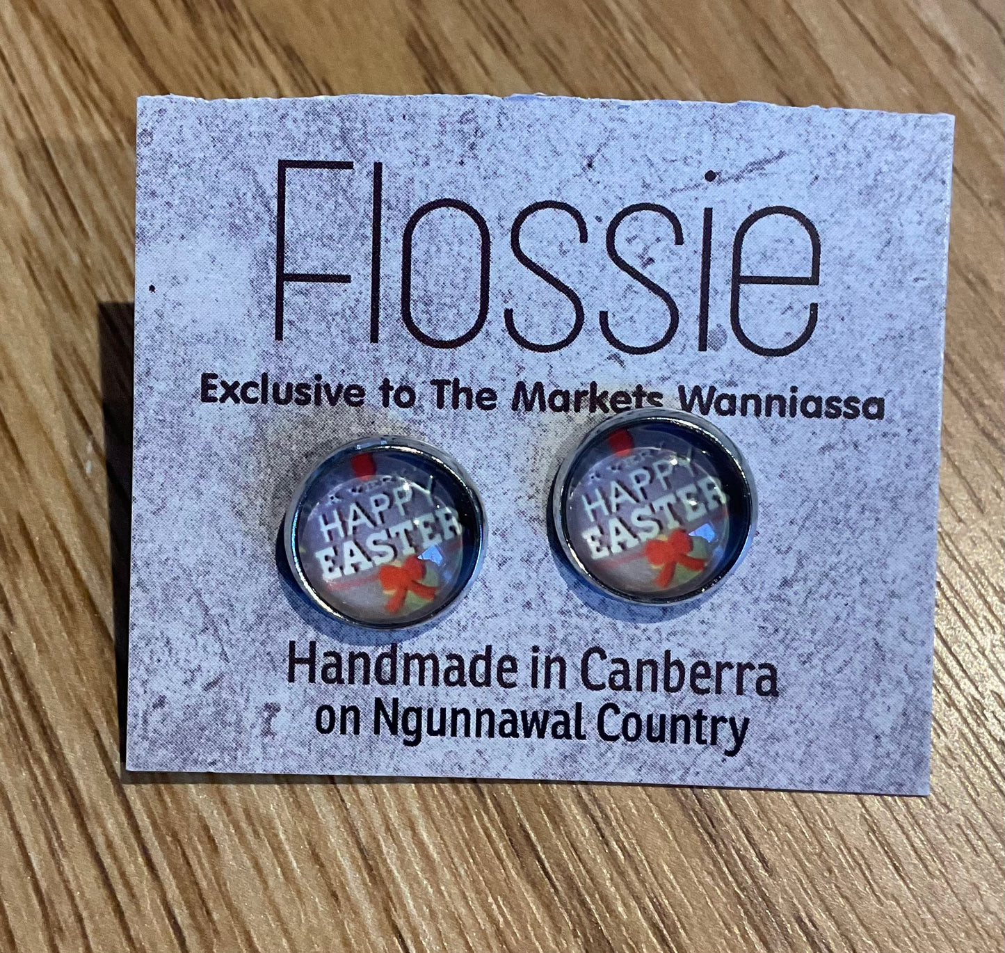*Earrings Easter Glass Dome Studs