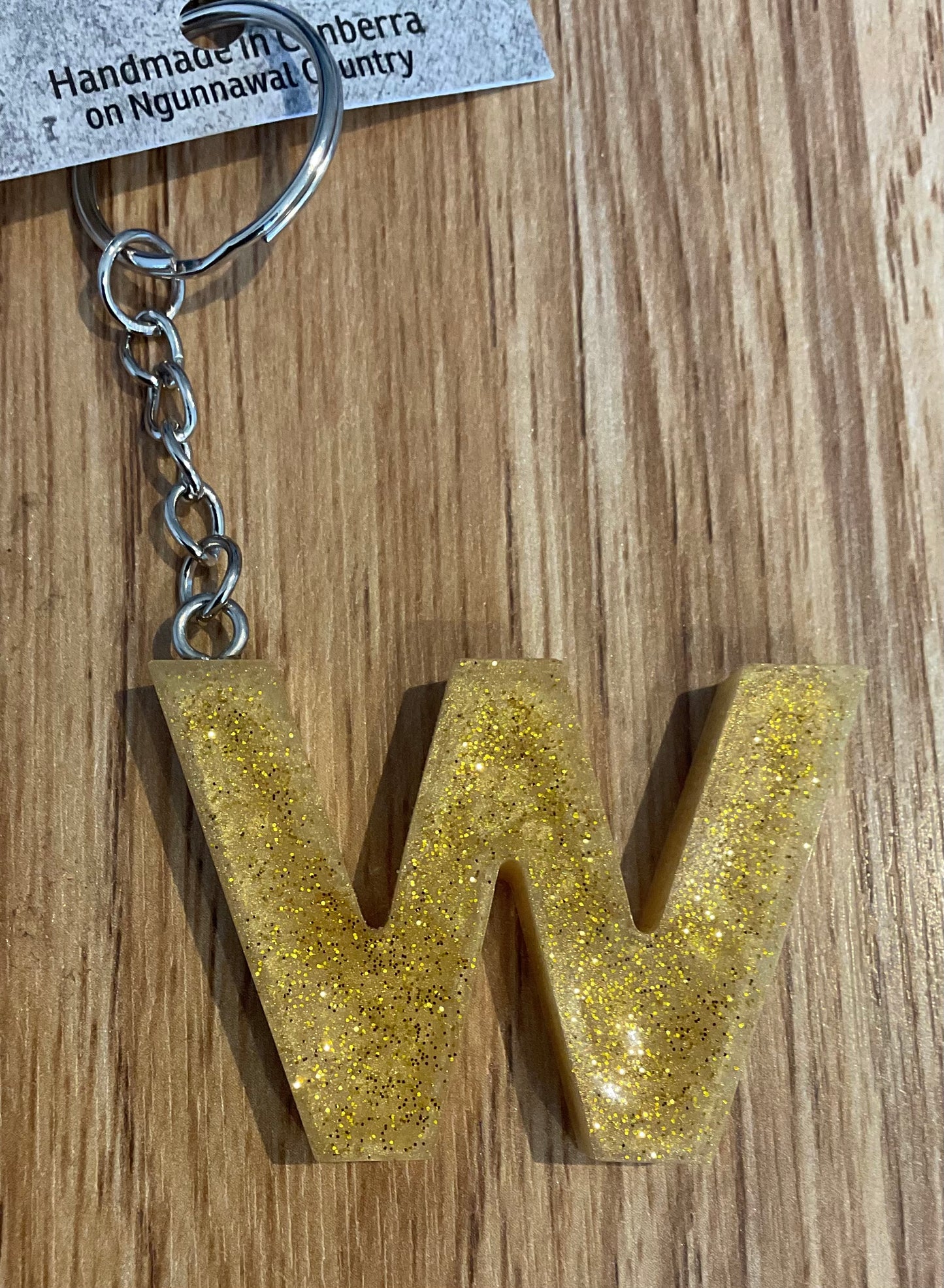 *Keychain Resin Letter W