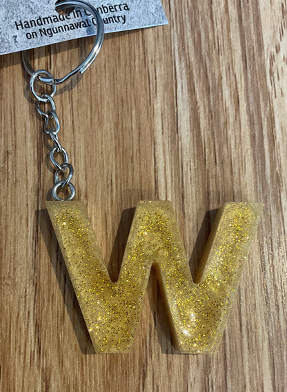 *Keychain Resin Letter W
