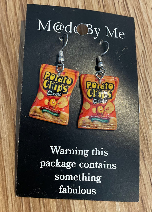 *Earrings Potato Chip Dangles