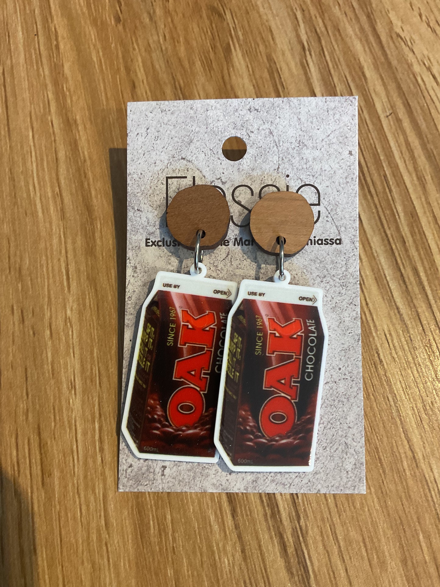 *Earrings Choc Drink Dangles