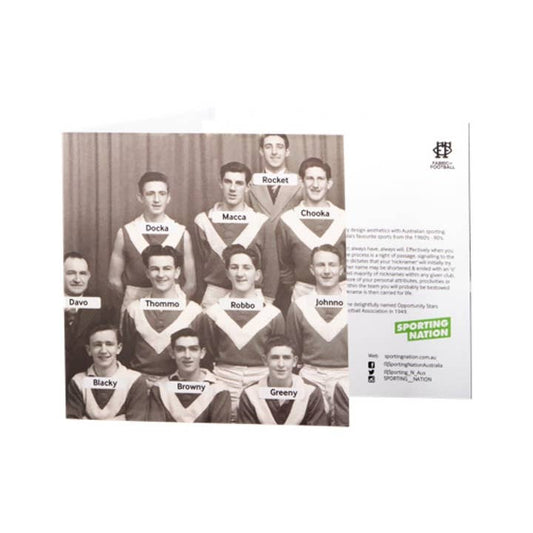 Footy Nicknames Greeting Card