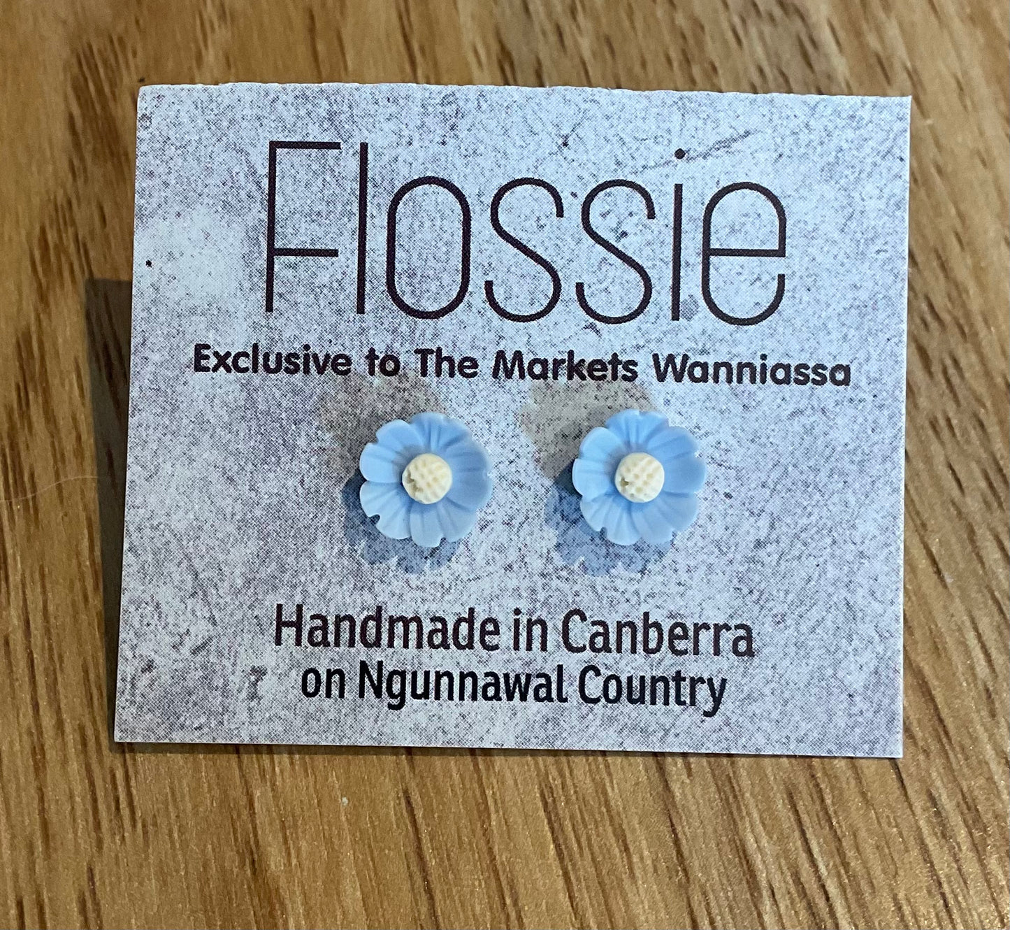 *Earrings Flowers Blue Studs