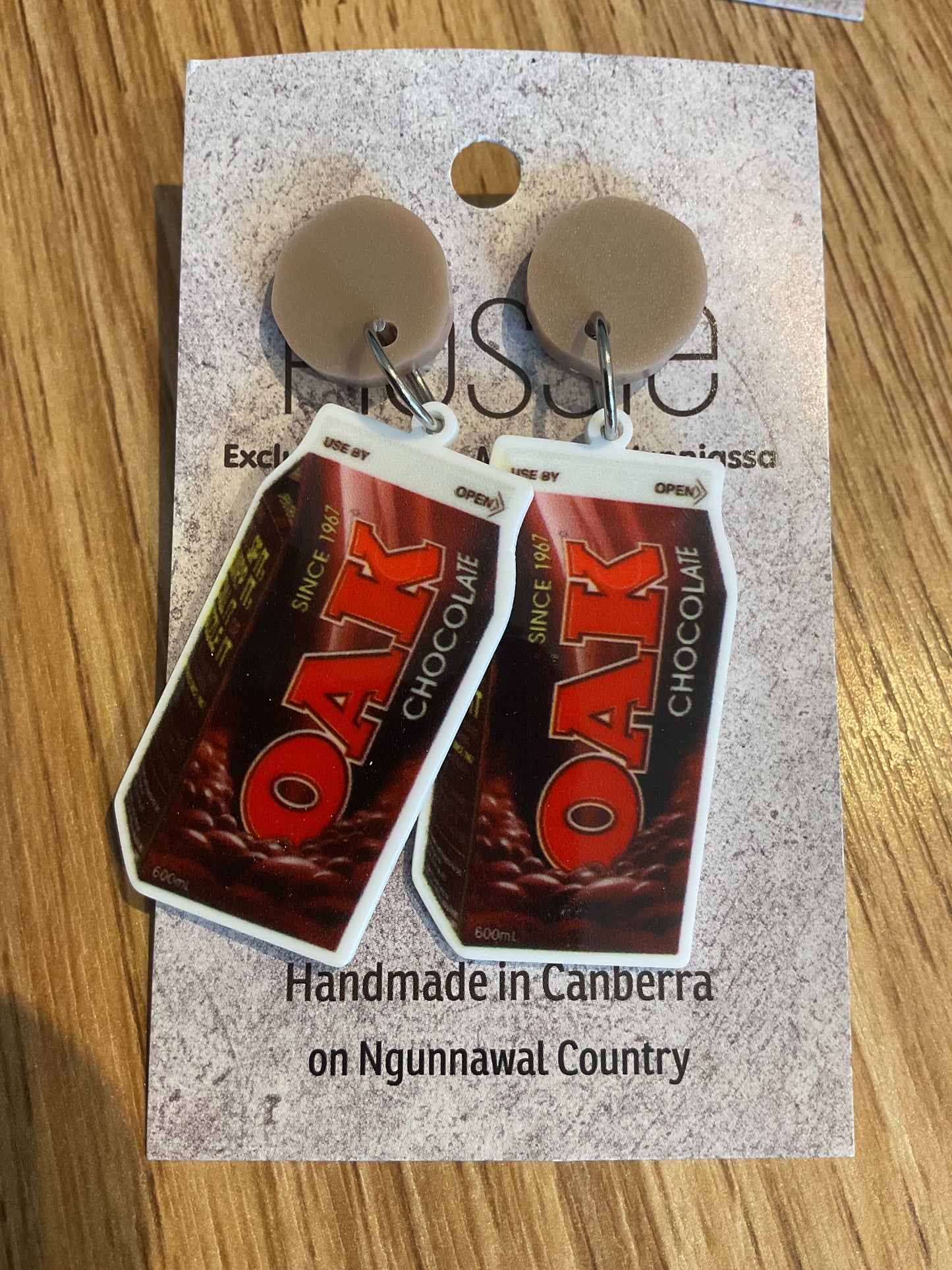 *Earrings Choc Drink Dangles