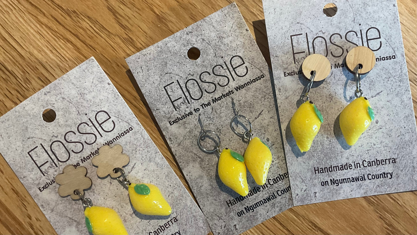 *Earrings Lemon Dangles
