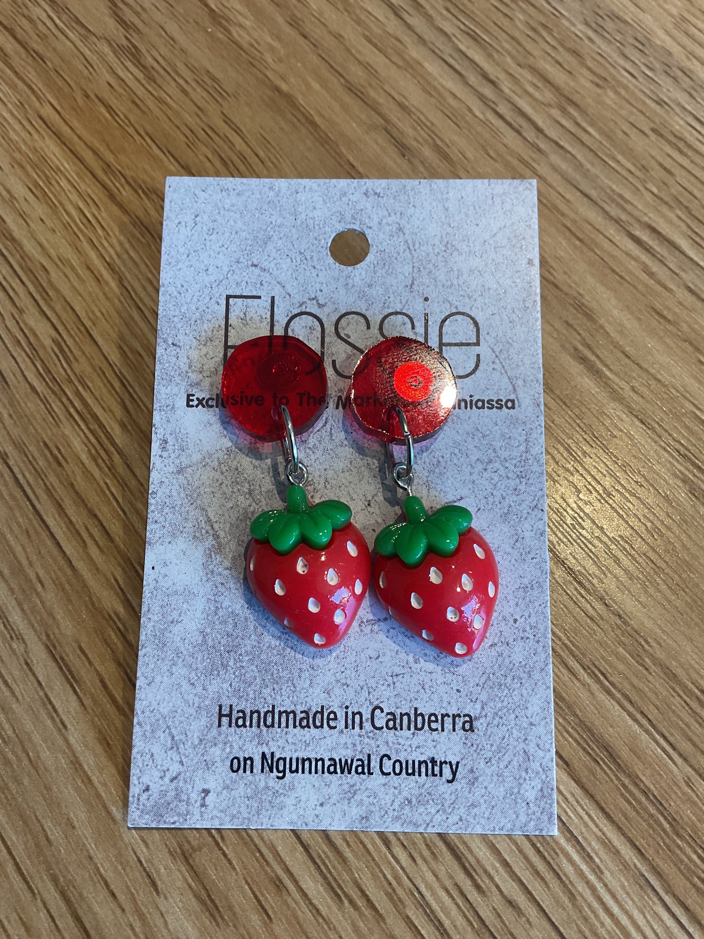 *Earrings Strawberry Dangles