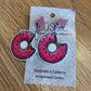 *Earrings Pink Doughnut Dangles