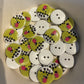 *Loose Buttons -Wooden Printed Sheep