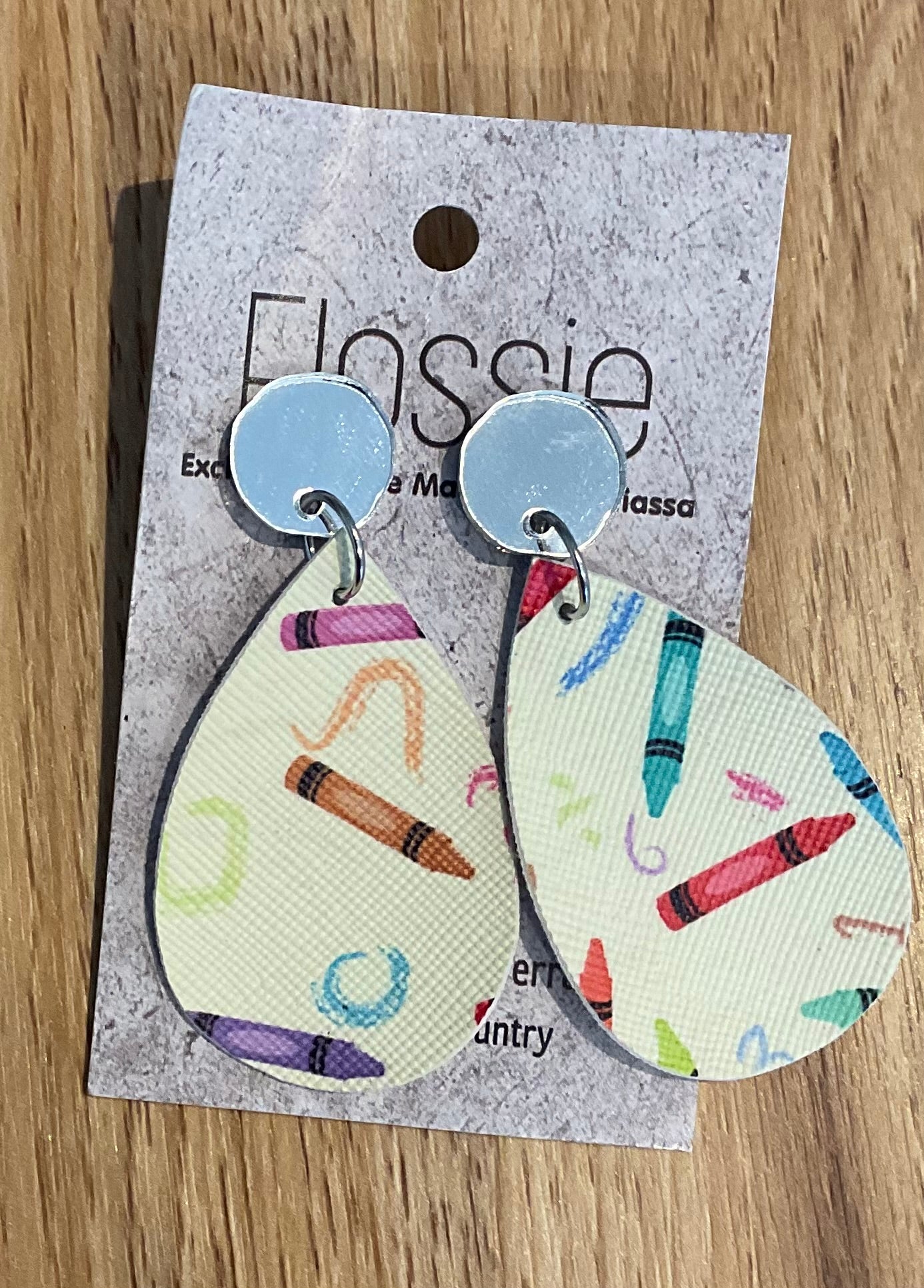 *Earrings Crayon Dangles