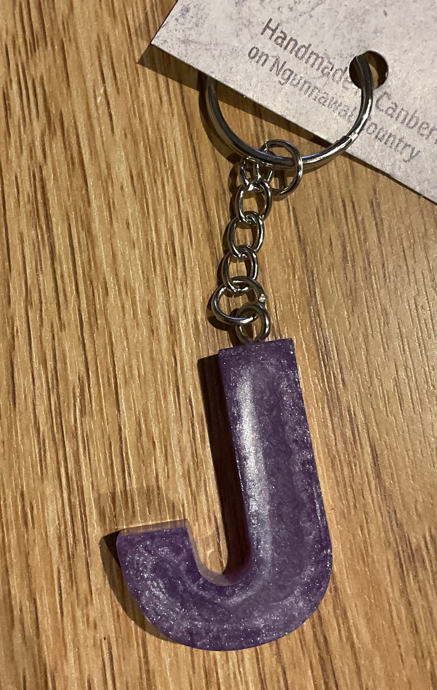 *Keychain Resin Letter J