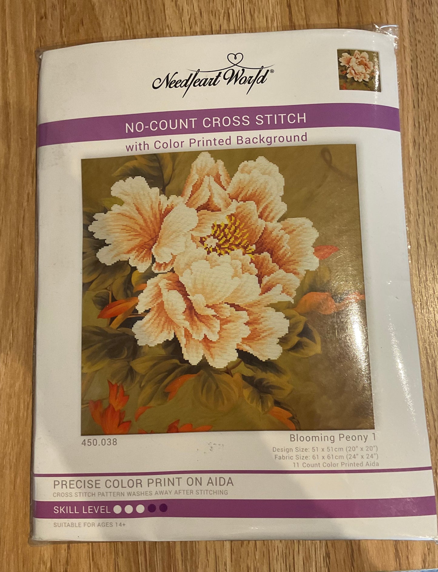 *Cross Stitch Kit Blooming Peony