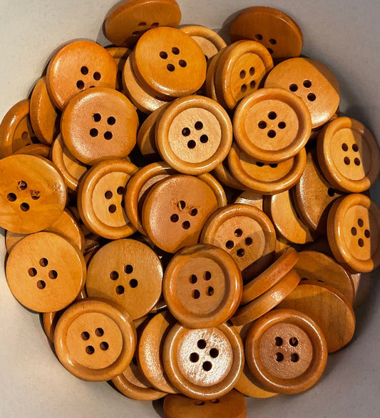 *Loose Buttons -Wooden Round