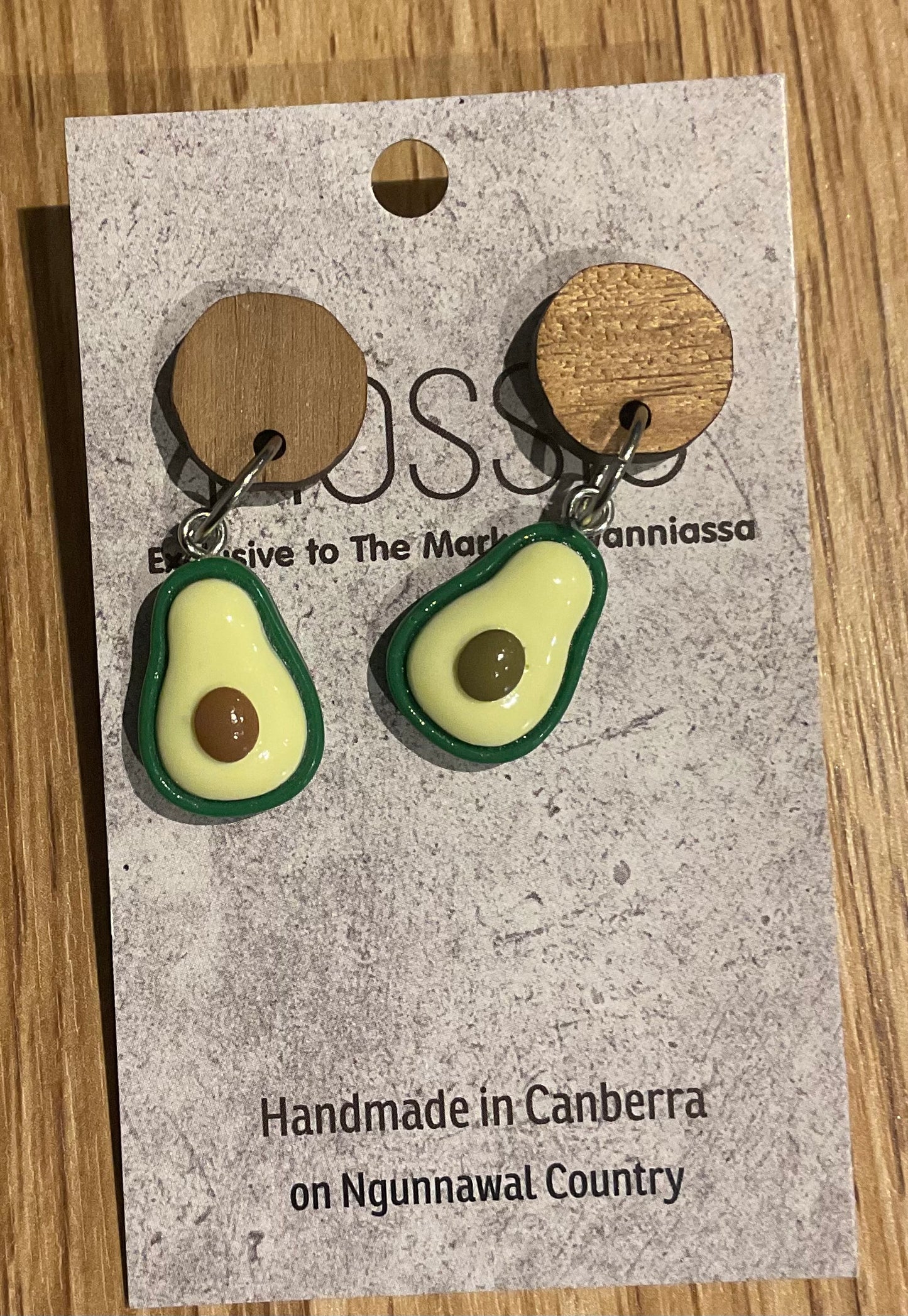 *Earrings Avocado Dangles
