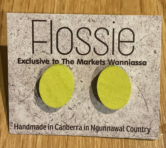 *Earrings Lime Ovals Studs